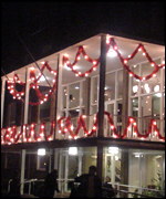 The town centre's lights have been switched on