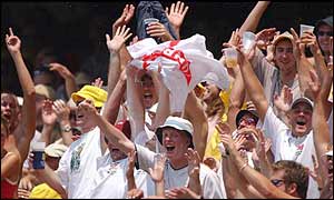 England fans at the Gabba