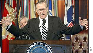 US Defence Secretary Donald Rumsfeld