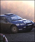 Estonian Markko Martin in his Ford