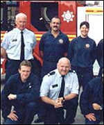 Firefighter Nigel Stroud and his colleagues