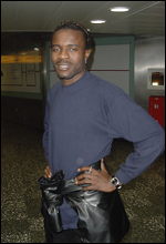 Peter Ijeh at London's Heathrow Airport
