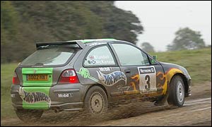 Mark Blundell and Bob McKenzie in their MG