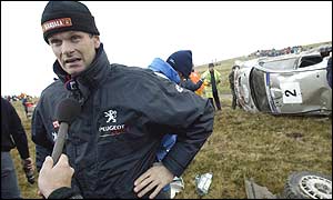 World champion Marcus Gronholm rues the mistake that ended his dominant run in the Rally of Great Britain