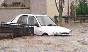 Car in floods
