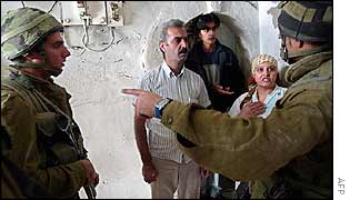 Palestinian family questioned by Israeli soldiers