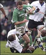 Geordan Murphy operated at full-back against Fiji