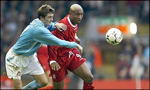 El Hadji Diouf comes on in the second half but could not find a winner 