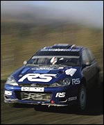 Markko Martin on the final day of the Rally of Great Britain