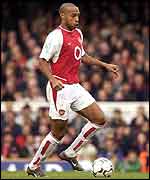 Arsenal striker Thierry Henry