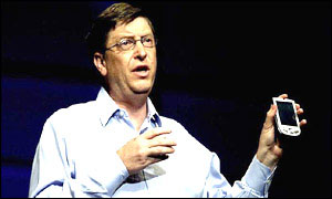 Bill Gates giving his keynote speech