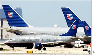 United Airlines planes in Chicago