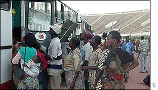 Burkina Faso national arriving home after fleeing Ivory Coast