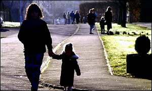 A mother and a child