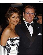 Roger Moore and Halle Berry 