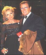 Roger Moore and wife