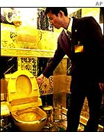 Gold toilet