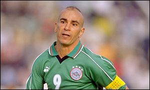 Hossam Hassan in action for Egypt