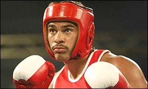 David Haye in action during the Commonwealth Games