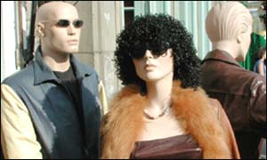 Mannequins in a shop window