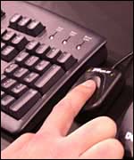 Fingerprint scanner for computer log-in