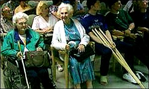 Crowded waiting room