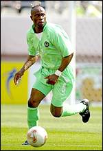 Taribo West in action for Nigeria