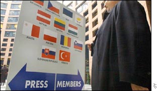 Members of European Parliament arriving in Strasbourg