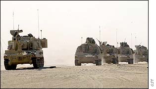 US tanks on exercise in Kuwait
