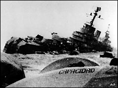The Belgrano sinks in the South Atlantic