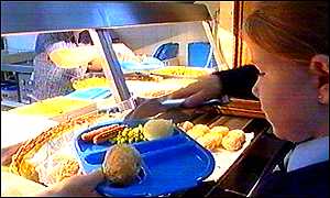 Barnabas first and middle school pupil has a school dinner