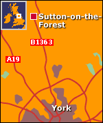 Map showing Sutton-on-the-Forest