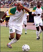 El Hadji Diouf playing for his country in Dakar