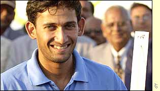 Ajit Agarkar is man-of-the-match as India labour to a win which squares the series
