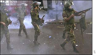 National Guardsmen disperse crowds