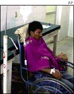 One of the injured passengers from the bus