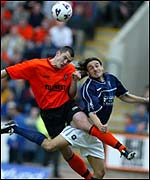 Steven Thompson (left) in action for Dundee United
