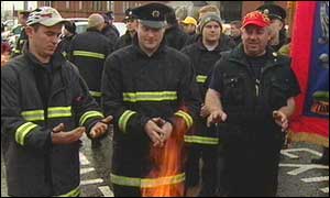 Firefighters are manning picket lines across NI