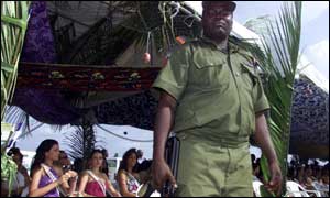 The Miss World contestants have been closely guarded