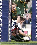 Will Greenwood touches down for England's second try