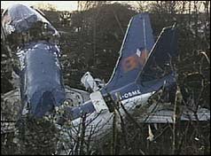 Wreckage of plane 