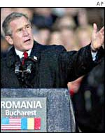 President Bush in Bucharest