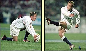 Jonny Wilkinson lines up another successful penalty against South Africa