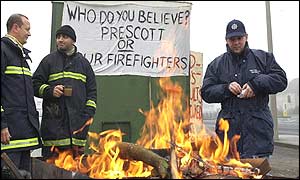 A firefighters' picket