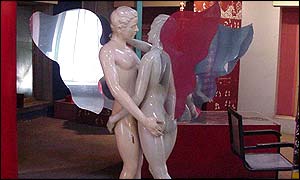 A model of Adam and Eve in the new museum