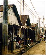 Slum area of Equatorial Guinea 