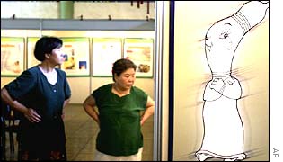 Safe sex campaign, China (AP)