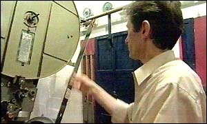 Projectionist Neil Thompson