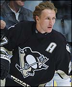 Alexei Kovalev on the ice for the Penguins