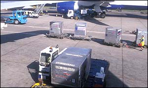 Cargo loading at airport